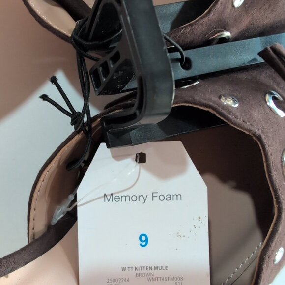 Time & Tru Womens Spiked Heel Pointed Toe Dress Shoe Size 9 Formal Brown New - Picture 4 of 5